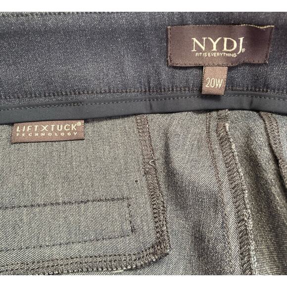 NYDJ Slim Trouser Ankle Pants Dark Blue 20W Lift Tuck Slimming Stretch Workwear - Picture 10 of 12